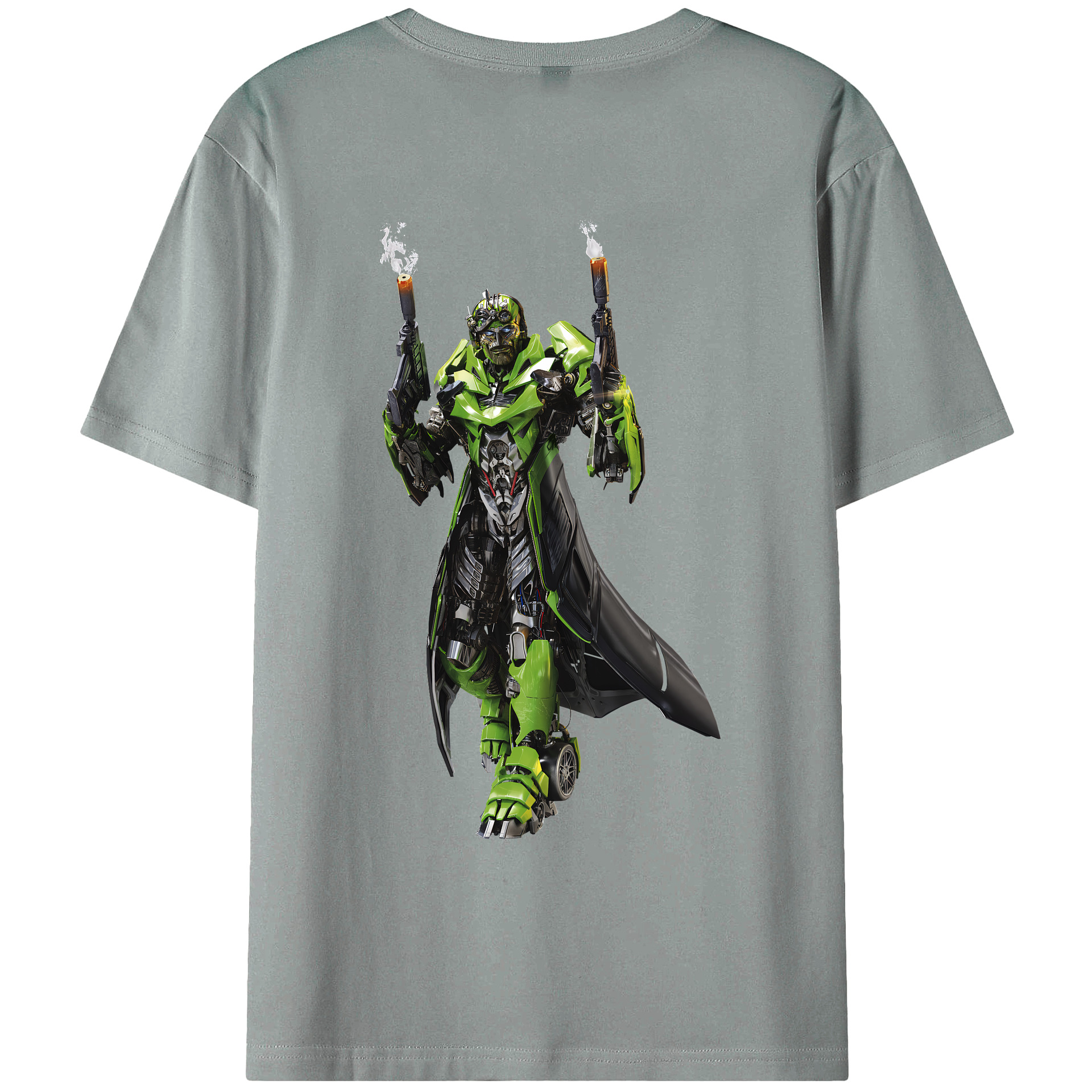 （画像用） Transformers トランスフォーマー 綿100％ メンズ半袖Tシャツ（バックプリント） 通気性